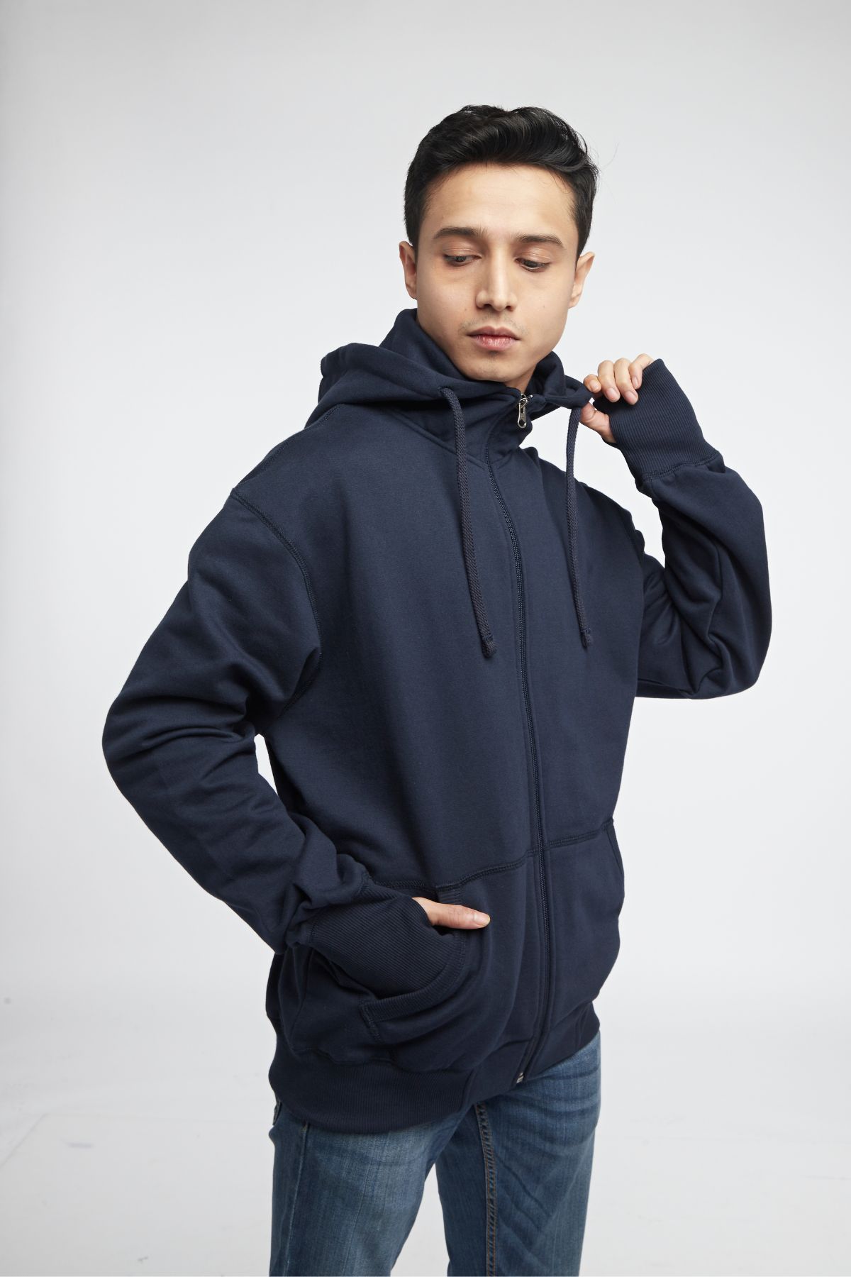 Fleece Lined Sweatshirt | Blue | Men